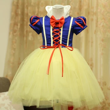 Fantasia Galben Costum de Prințesă Copil Fata Rochie de 0-8 Ani Copii Petrecere de Halloween Cosplay Dress up 1st Birthday Party Dress