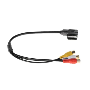 AMI La 3 RCA Phono Audio-Video Muzica AV Cablu Video Plumb Pentru Audi A3 A6 A8 Q7 S7