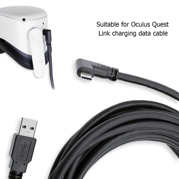 5M Linie de Date Cablu de Încărcare pentru Oculus Quest 2 Link-ul de Căști VR Cablu USB 3.0 Tip C de Transfer USB-a la Tip-C USB3.2 Gen1 Cablu