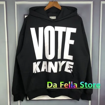 Kanye West Hanorac VOT KANYE Logo-ul Imprimat Pulovere Bărbați Femei de Înaltă Calitate, Ușor Supradimensionat Jachete Toamna Iarna Alegeri