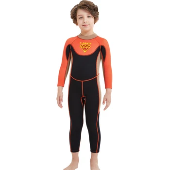 2.5 MM Costumele de scafandru din Neopren Copii Swimwears Costume de scafandru Mâneci Lungi Băieți Băiatul Surfing Copii Rash Guards Snorkel O Piese de Scufundare