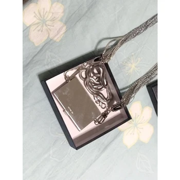 Multifunctional Metalice Multi-strat Lanț Titularului Cardului Mini Minimalist Diamant Femei Umăr, Crossbody Genti Geanta Sac Principal Femme