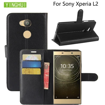 YINGHUI din Piele de Caz Pentru Sony Xperia L2 H3311 H3321 H4311 H4331 Capac de Protectie Clasic Stil Flip Wallet Cazuri de Telefon Coque