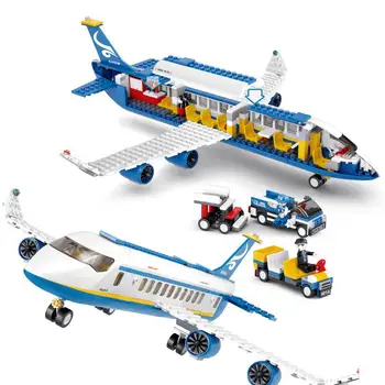 0366 City Avion De Pasageri Aeroport Blocurile De Cărămidă Set Compatibil Technic Jucarii Pentru Copii