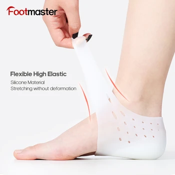 FootMaster Invizibil Creșterea Înălțimii de Șosete pentru Femei, Bărbați Toc Tampoane din Silicon Gel Ridica În Tălpi Crăpate Dureri de Genunchi Toc pinten pad