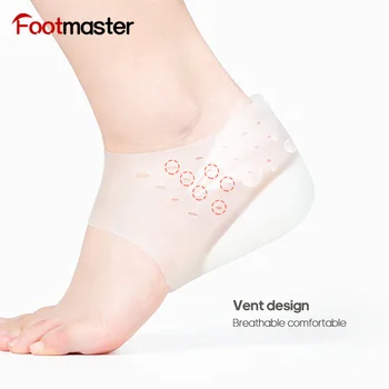 FootMaster Invizibil Creșterea Înălțimii de Șosete pentru Femei, Bărbați Toc Tampoane din Silicon Gel Ridica În Tălpi Crăpate Dureri de Genunchi Toc pinten pad