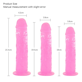 EXVOID Realist Penisului Penis artificial Jucărie pentru Adulți Anal, Dop de Fund Jucarii Sexuale pentru Femei ventuza Puternica Moale Jelly Vibrator G-spot Orgasm