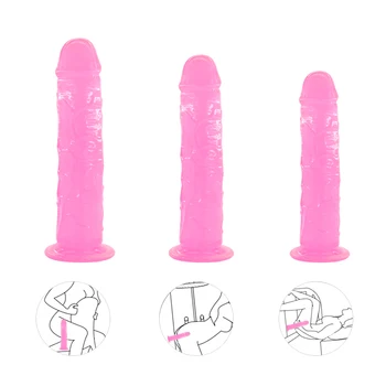 EXVOID Realist Penisului Penis artificial Jucărie pentru Adulți Anal, Dop de Fund Jucarii Sexuale pentru Femei ventuza Puternica Moale Jelly Vibrator G-spot Orgasm