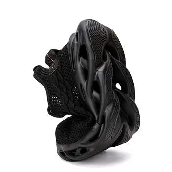 FANAN Nou Pantofi de protecție din Oțel Tep Bărbați, Moda Anti-zdrobitor pentru Bărbați Pantofi de Lucru, Negru Respirabil Confortabil Pantofi de Sport