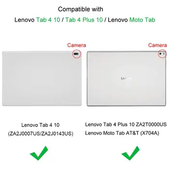 Somn inteligent Caz pentru Lenovo Tab 4 Plus TB-X704N TB-X704F TB-X704L Acoperire Coajă de Piele PU Stand Proteja Funda Pentru Lenovo Tab 4 de 10