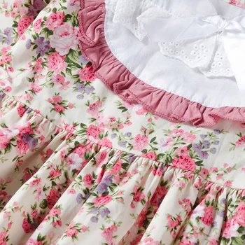 Nouă Copii Cu Maneca Lunga Rochii Fete Pentru Copii De Flori Imprimate Princess Dress Primăvară Imbracaminte Copii 0-4 Ani Fata Tinute Elegante