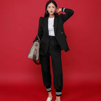 Noua moda femei creion pantaloni temperament costum confortabil de înaltă calitate stil de lucru de epocă elegant trend libere birou gâfâi costume