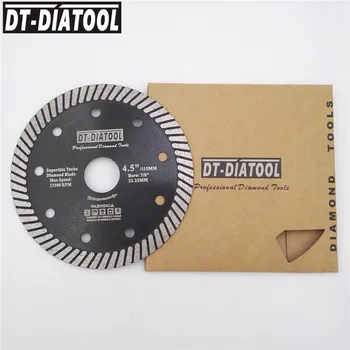 DT-DIATOOL 5pcs Diametru 115mm/4.5 Inch Diamant Presate la Cald Super-Subțire Turbo Văzut Lame Ceramica/faianta Marmura Granit Disc de Tăiere