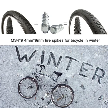 9 mm Carbura Șurub de Tungsten Anvelope Știfturi de Zăpadă Crampoane Anti-Alunecare Anti-gheață pentru Biciclete/Motociclete cu Instrument de Instalare