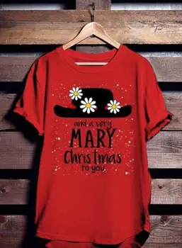 Mary Poppins Și Un Crăciun fericit Pentru Tine Tricou Bumbac Rosu Barbati Casual Rece mândrie t camasa barbati Unisex Moda tricou