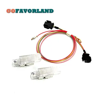 Favorland Accesorii Auto 2 buc Auto Interior Panou de Ușă Lampă Lumină & Set Cablu Lampa 3B0947415 Pentru AUDI A3 S3 A4 A6 A8 S6 S8 Q5 Q7