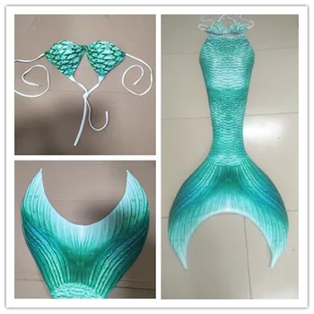 3pcs/set Nou Coada de Sirena cu Inotatoare Bikini mă înec în Fata Femei Cosplay Costum Sirena Cozi pentru Înot Adulți costume de Baie