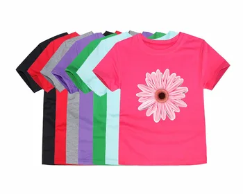 12 Culori Fete Daisy Floare Tricouri Copii Florale Topuri de Vara Tricou pentru Copii Imbracaminte de Vara Copii Poartă Flori Tees