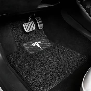Pentru Tesla Model 3 Accesorii De Interior Stil De Covor Decorativ Masina De Mătase Inel De Picior Mat
