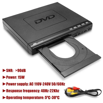 110V-240V USB Portabil Multiple de Redare DVD Player ADH DVD, CD, SVCD VCD Disc Player, Sistem Home Theatre Cu Romote Control