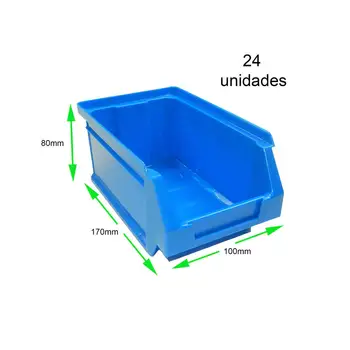 TY-51A mult de 24 de plastic care pot fi stivuite sertar de sortare Nr. 51 (80hx170x100mm) albastru fabricat de mare impact polipropilenă