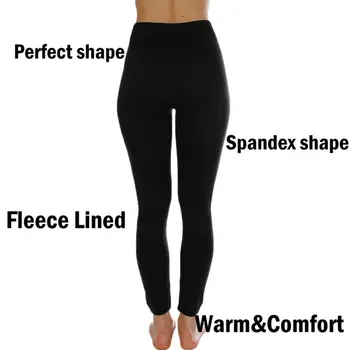 Fleece Căptușit Legging pentru Femei de Iarnă Termic Cald Full Length Legging Pant Fierbinte