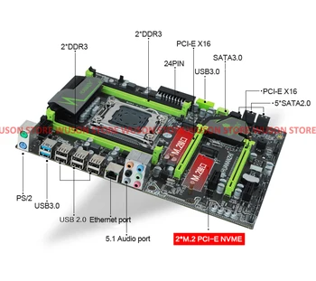 HUANAN ZHI X79 Pro placa de baza cu dual M. 2 slot placa video GTX1050Ti 4G, CPU Xeon E5 1650 3.2 GHz cooler RAM 16G(2*8G) REG ECC