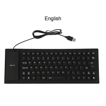 Flexibil Ori 85 Taste Tastatura USB din Silicon Mini-Jocuri în limba engleză Și spaniolă Portabil USB Tastaturi Pentru Computer Tabletă PC Laptop