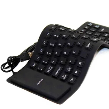Flexibil Ori 85 Taste Tastatura USB din Silicon Mini-Jocuri în limba engleză Și spaniolă Portabil USB Tastaturi Pentru Computer Tabletă PC Laptop