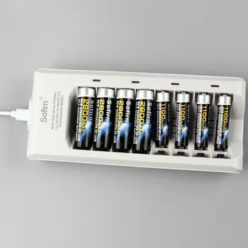 Sofirn 8 Sloturi AAA Încărcătoare de Baterii AA de Lumină LED Inteligent Încărcător de baterie NI-MH aa, aaa Încărcătoare NOI UE USB Plug Încărcător Rapid