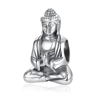 Eudora Figura lui Buddha Margele de Metal pentru Femei Bijuterii Argint 925 Talismane de noroc se Potrivesc pentru Bratara Argint