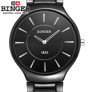 Elveția brand de lux Ceasuri de mână de sex Masculin Binger Spațiu Ceramice Cuarț Bărbați ceas iubitorii de stil de Rezistență la Apă ceas B8006B-5