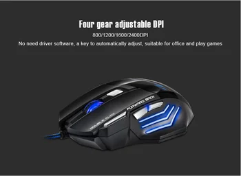 Valoare de 5 Stele X7 Profesionale cu Fir Colorat RGB Mouse de Gaming 7 Butonul 4 Viteze de 2400 DPI LED Optic USB Mouse de Calculator Gamer Soareci