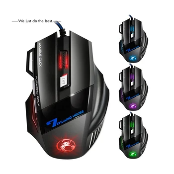 Valoare de 5 Stele X7 Profesionale cu Fir Colorat RGB Mouse de Gaming 7 Butonul 4 Viteze de 2400 DPI LED Optic USB Mouse de Calculator Gamer Soareci
