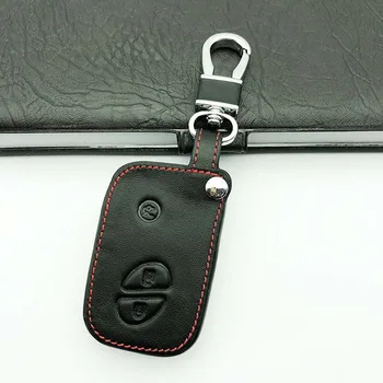 Din piele de caz-cheie cheie acoperire pentru Lexus RX E LX GX GT start stop motor sistem de cheie lanț capota 3 butoane cheie de mașină caz