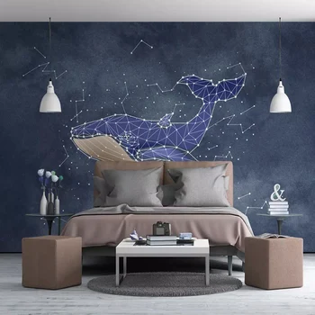 3D personalizat Fotografie Tapet Decor Modern Moda Acuarelă Rechin Constelație Creative Mare pictura Murala Pentru Camera Copiilor Dormitor Arta