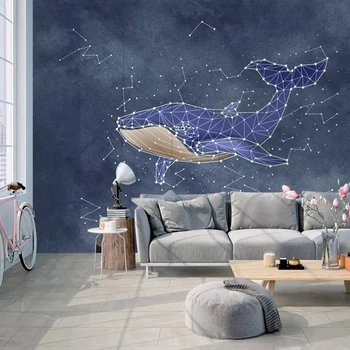 3D personalizat Fotografie Tapet Decor Modern Moda Acuarelă Rechin Constelație Creative Mare pictura Murala Pentru Camera Copiilor Dormitor Arta