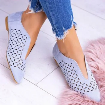 Zapatos De Mujer 2020 Femei Solide Pompe Papion Subliniat Toe Pantofi Pentru Platforma Slip On Mocasini Din Piele Gol Afară De Pantofi