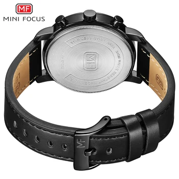 Bărbați Ceas MINI FOCUS Brand de Moda Sport Cuarț Ceasuri Barbati din Piele rezistent la apă, Cronograf Ceas de Afaceri Relogio Masculino