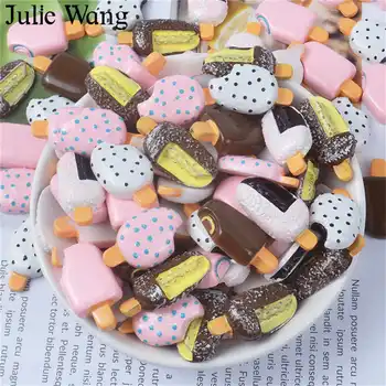 Julie Wang 20BUC Rășină Mixtă Înghețată Înghețată Farmece Alimente Artificiale Noroi Pandantive Bijuterii Accesorii masa Decor de Masă elemente de Recuzită