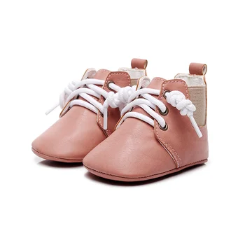 Copil nou-născut Pantofi barbati din Piele Dantela-Up Stil Britanic Ghete Copii Fete Băieți Nou-născut, în Primul rând Walker Infant Toddler Pantofi