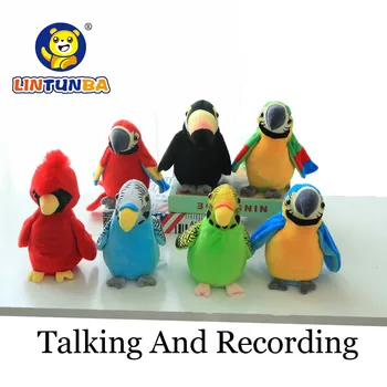 Electronice Papagal vorbitor Jucării de Pluș Drăguț Vorbind și Înregistrarea se Repetă Flutura Aripile Electric Pasăre Umplute Jucărie de Pluș Jucărie pentru Copii