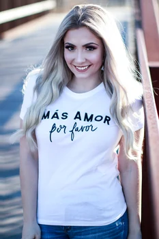 Mas Amor Por Favor Femei tricou Casual tricou Pentru Doamna Yong Fata Top Tee Hipster Picătură Navă