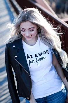 Mas Amor Por Favor Femei tricou Casual tricou Pentru Doamna Yong Fata Top Tee Hipster Picătură Navă