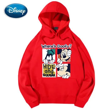 Disney Elegant Mickey Mouse Desene Animate Caine Scrisoare De Imprimare T-Shirt Hoodie Pulover Harajuku Unisex Maneca Lunga Buzunar Maxim 6 Culori