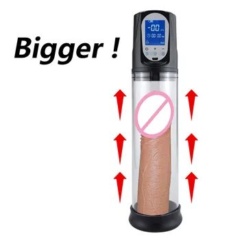 Pompa pentru Penis Vibrator Automat Bărbați Masturbator cu Lubrifiant USB Reîncărcabilă Pompa de Vacuum pentru Marirea Penisului Enhancer