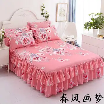 1 bucată de dantelă fusta pat lenjerie de pat de Printesa lenjerie de pat lenjerie de pat pat pat de fetiță acopere Complet Regina King size
