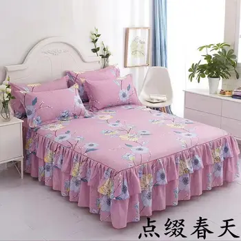 1 bucată de dantelă fusta pat lenjerie de pat de Printesa lenjerie de pat lenjerie de pat pat pat de fetiță acopere Complet Regina King size