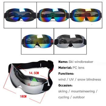 2020 Profesionale Unisex Anti-ceață Ochelari de Schi UV400 Protecție Vânt Oglindă Lentile de Zăpadă Patinaj Ochelari Snowboard Eyewears