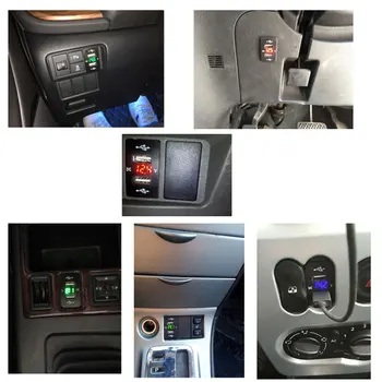 Vehemo 12/24V ABS Masina Telefon Incarcator Auto Incarcator USB Voltmetru Voltmetru Auto Incarcator Priza Instrument de Afișare Tensiune Practica